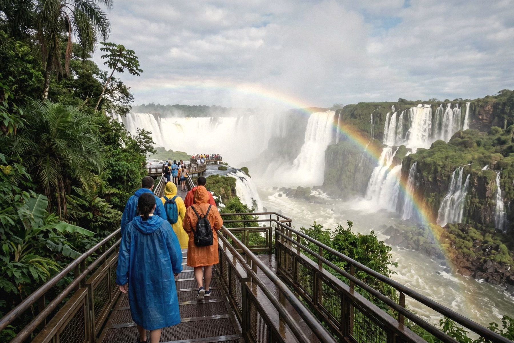 Les chutes d'Iguaçu depuis la passerelle du côté brésilien
